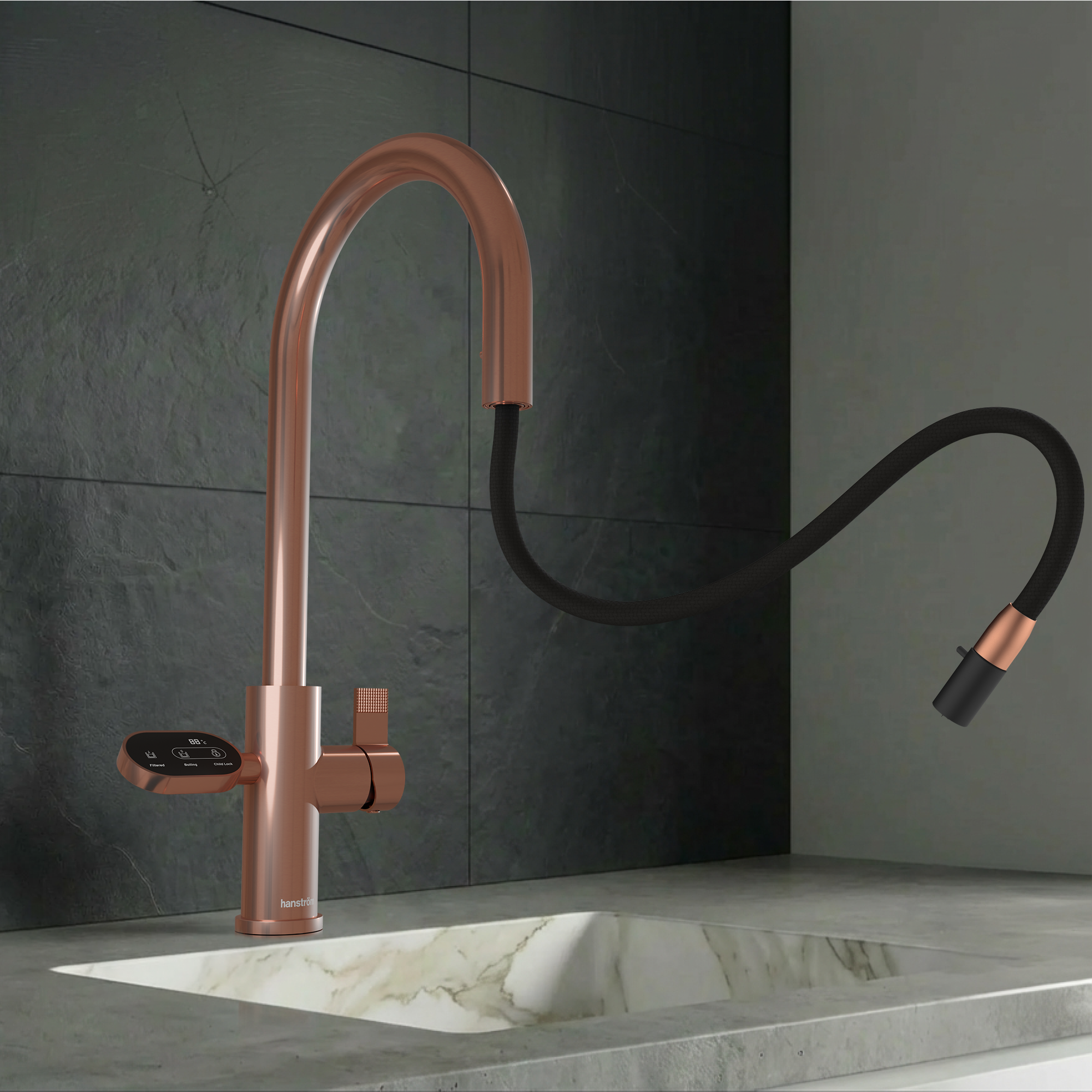 Hanstrom 4-in-1 Nexa Digital Pullout - Rose Gold