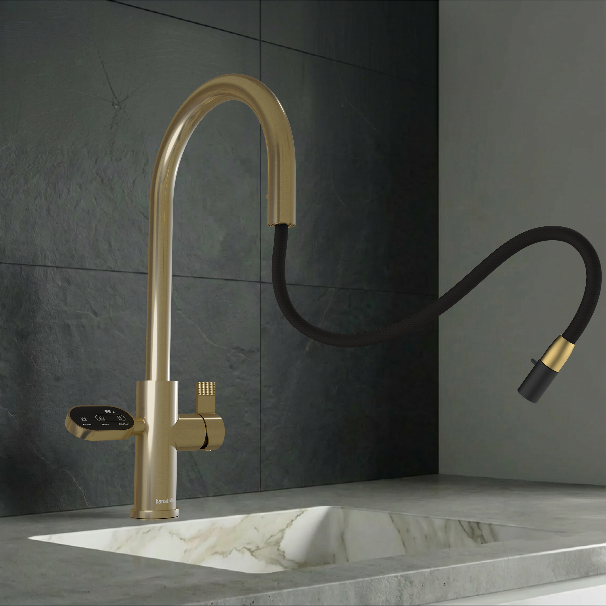 Hanstrom 4-in-1 Nexa Digital Pullout - Brushed Brass