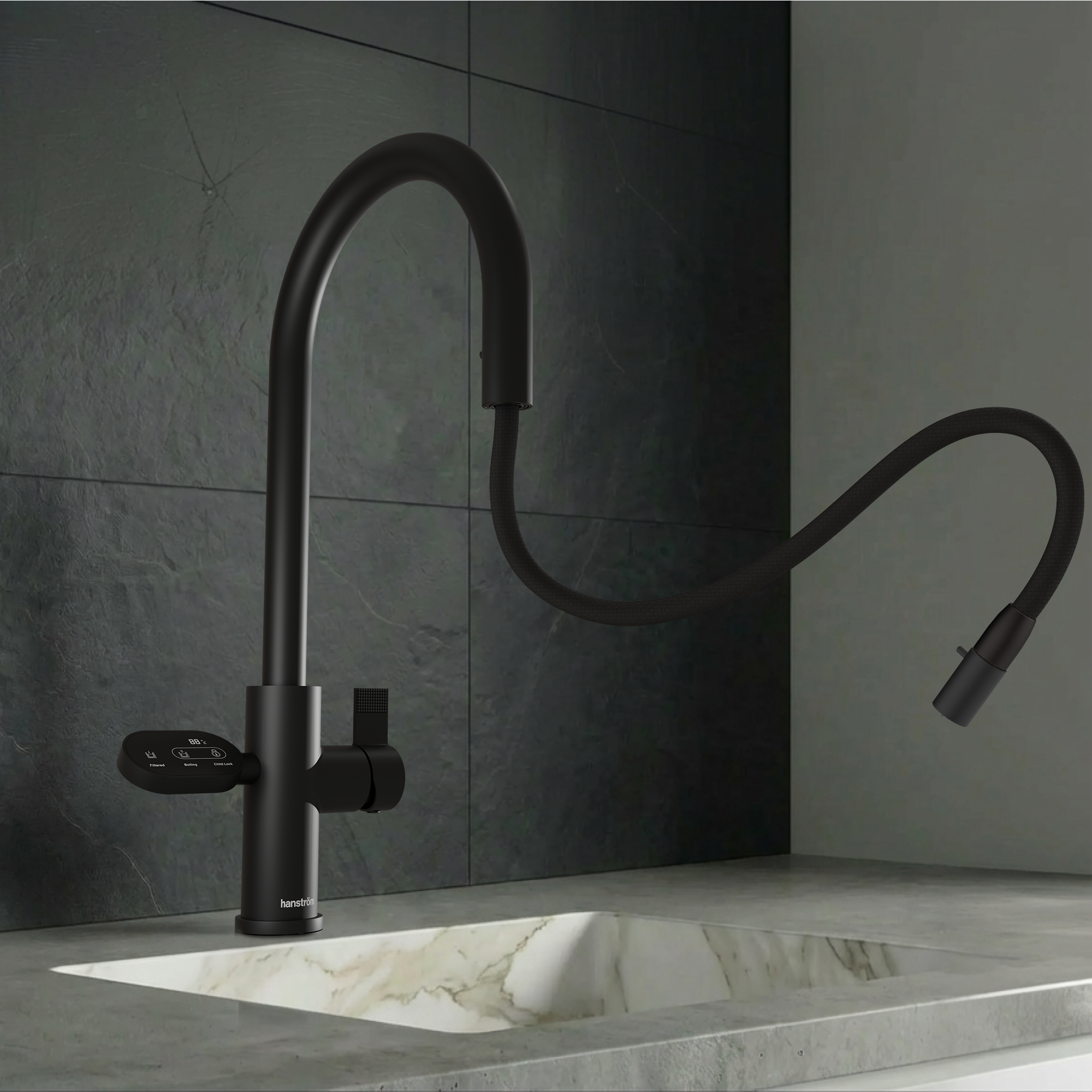 Hanstrom 4-in-1 Nexa Digital Pullout - Matt Black
