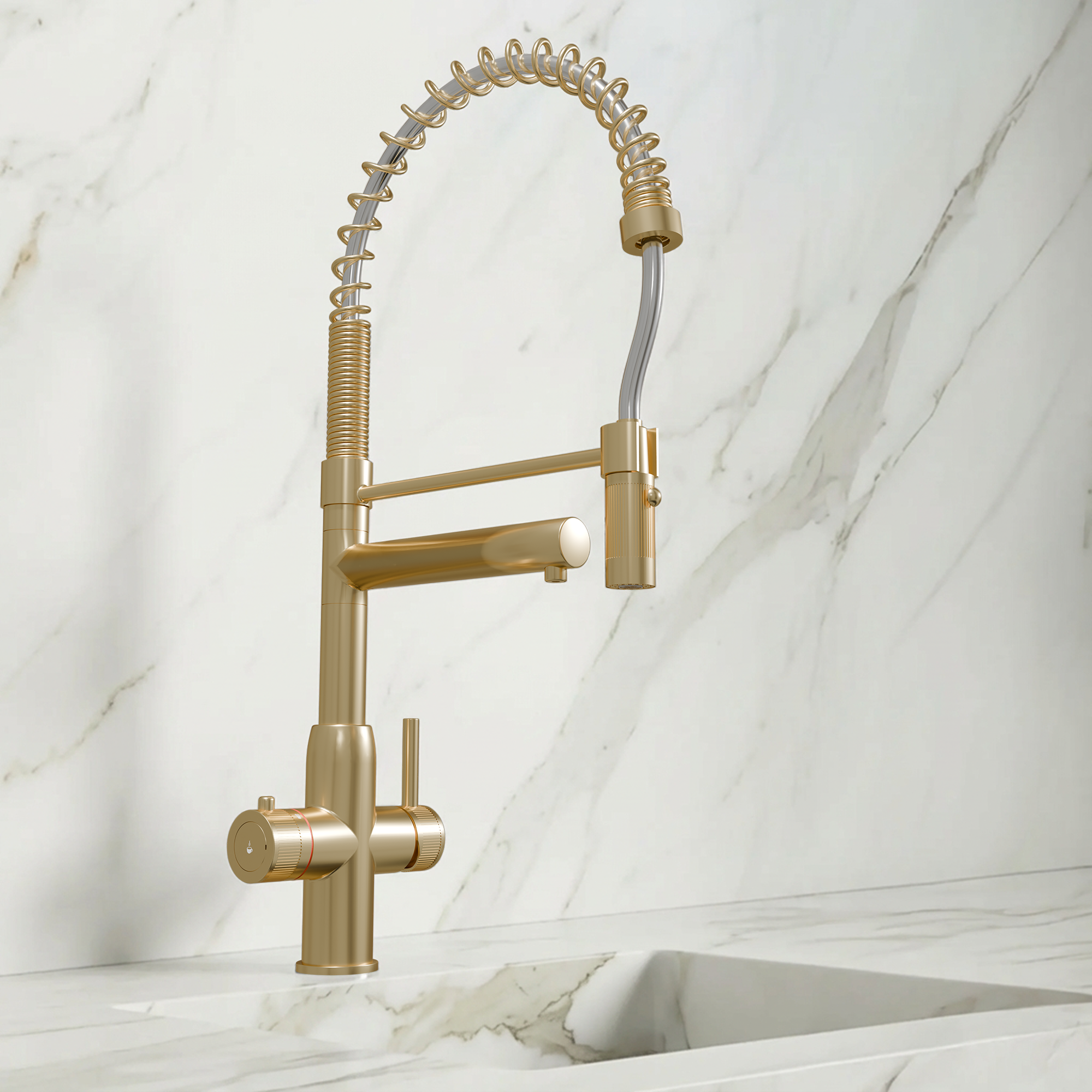 Spring Pro 3-in-1 - Brushed Brass