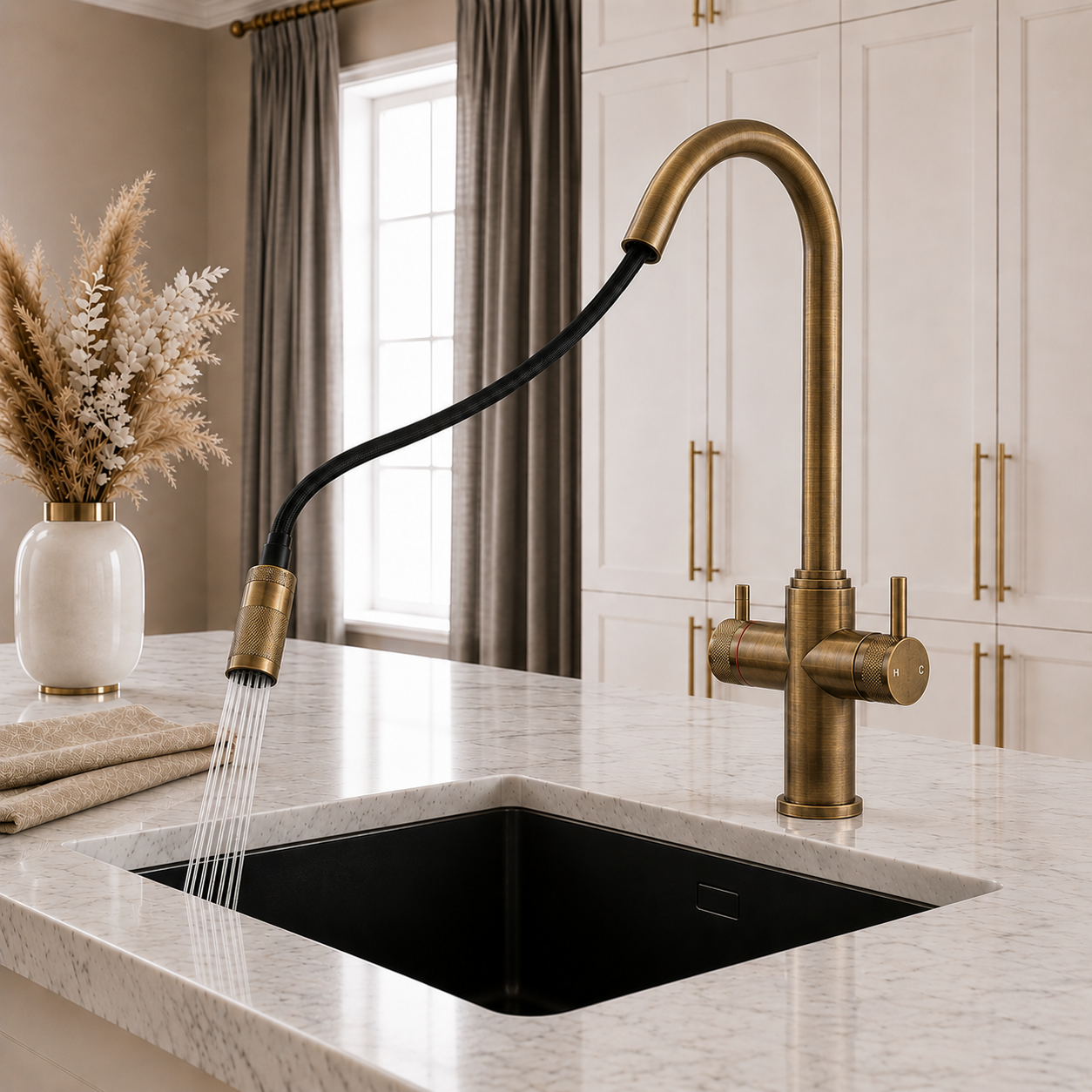4-in-1 Kyros Pull Out - Aged Brass