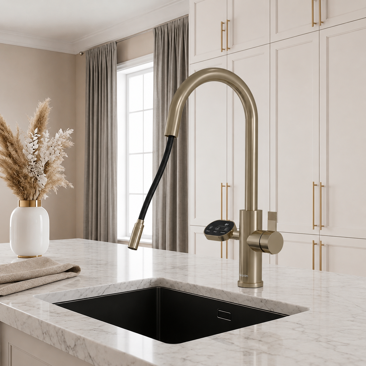 4-in-1 Nexa Digital Pullout - Brushed Brass