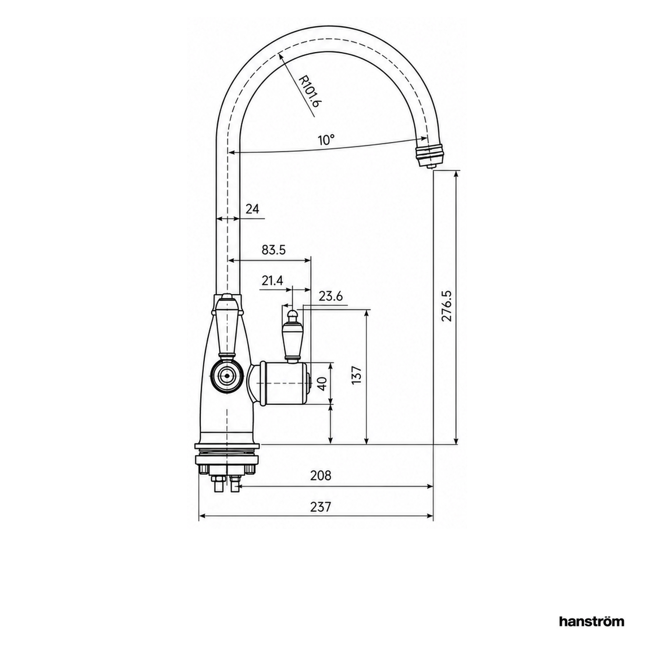 3-in-1 Holden Cruciform - Brushed Brass