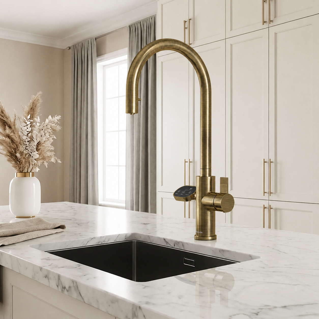 4-in-1 Nexa Digital Pullout - Antique Brass