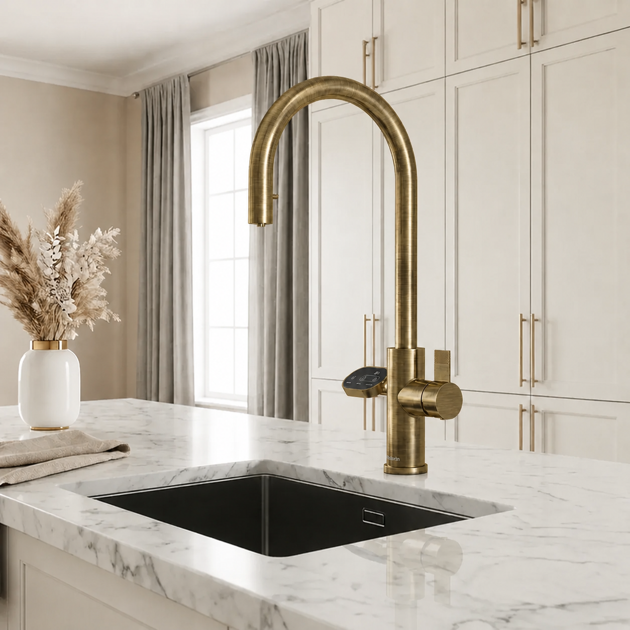 4-in-1 Nexa Digital Pullout - Antique Brass