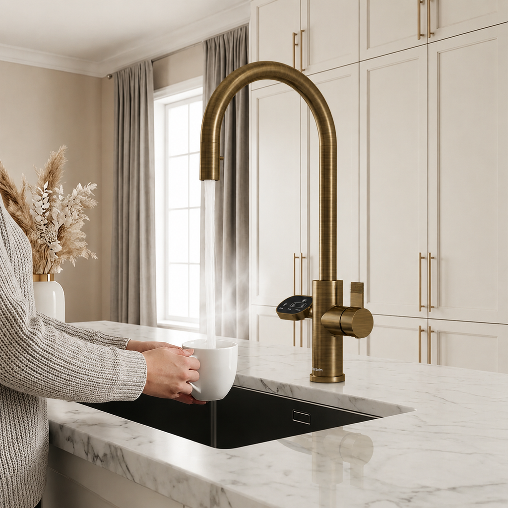 4-in-1 Nexa Digital Pullout - Antique Brass