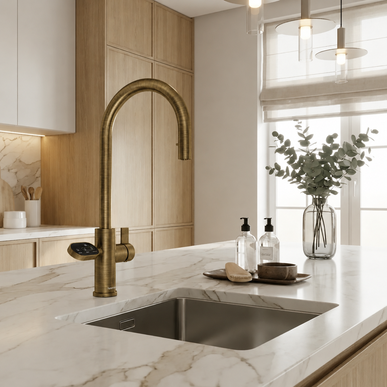 4-in-1 Nexa Digital Pullout - Antique Brass